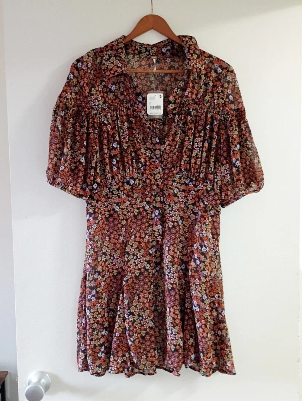 NWT Free People 'Bonnie' Retro Floral Dress